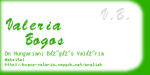 valeria bogos business card